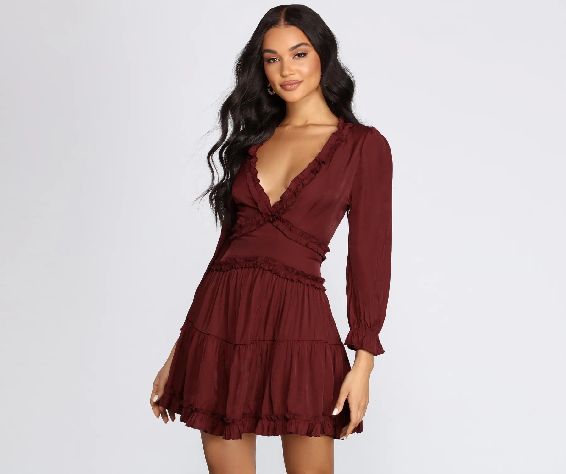 All Over Ruffled Skater Dress