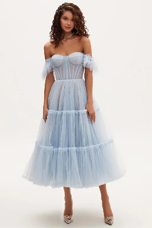 Geisha Bustier Tulle Midi Dress