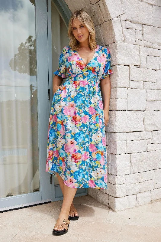 Karabelle Dress - Multi Floral