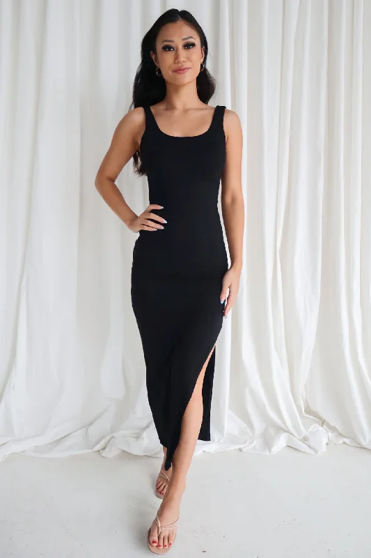 Taylor Midi Dress - Black