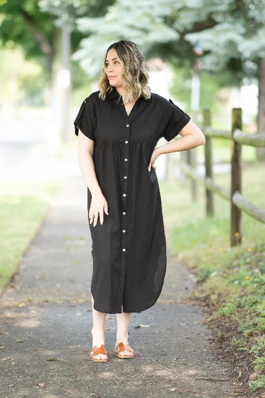 The Katie T-shirt Dress in Black (FINAL SALE)