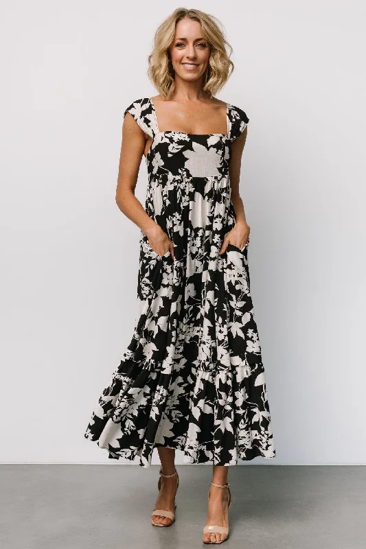 Aita Maxi Dress | Black + Ivory Floral