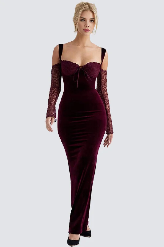 Beautiful Evening Velvet Maxi Dress