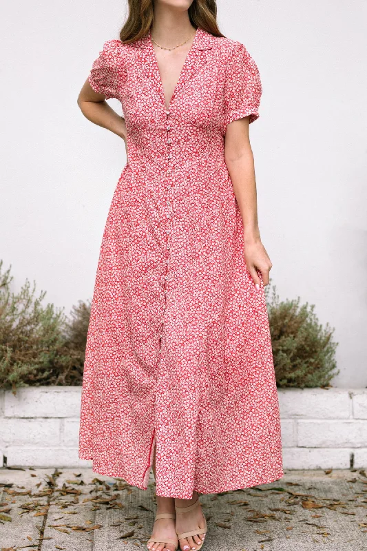 Elise Collared Floral Dress