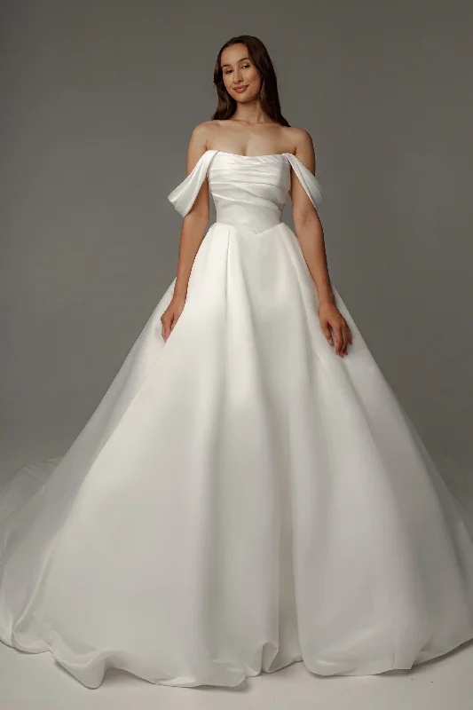 Satin Wedding Dress Dorothy with Balloon Skirt