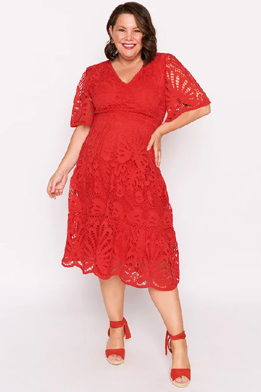 Nicolla Red Lace Dress