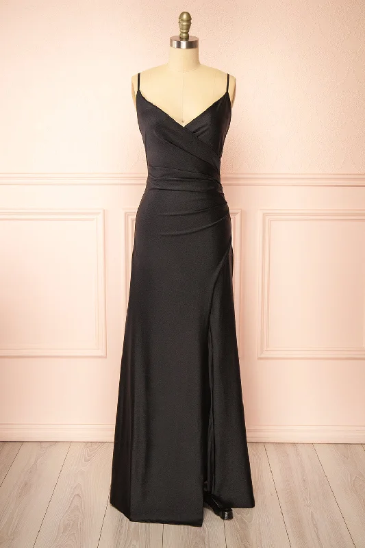 Nyra Black | Mermaid Dress w/ Wrapped Bodice