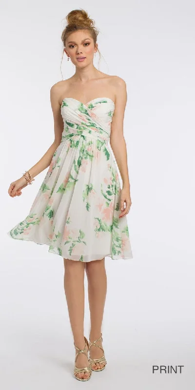 Print Criss Cross Bodice Dress